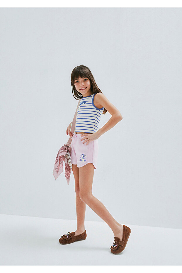 Fish Print Pink Shorts 7410013-90773
