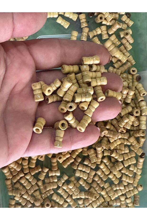 1 cm 30 Pieces Carved Wooden Jewelry Beads