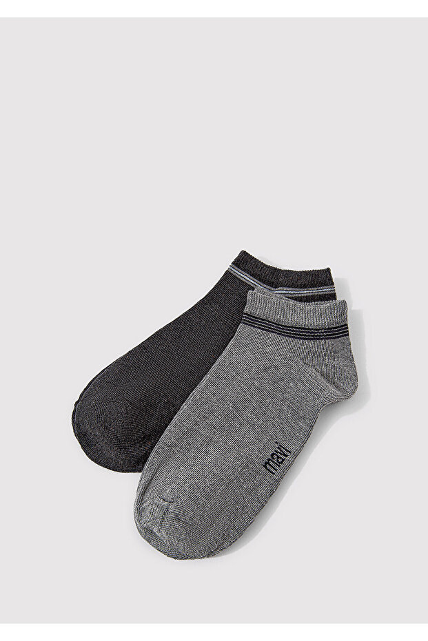 2 Pack Gray Booties Socks 090984-25765