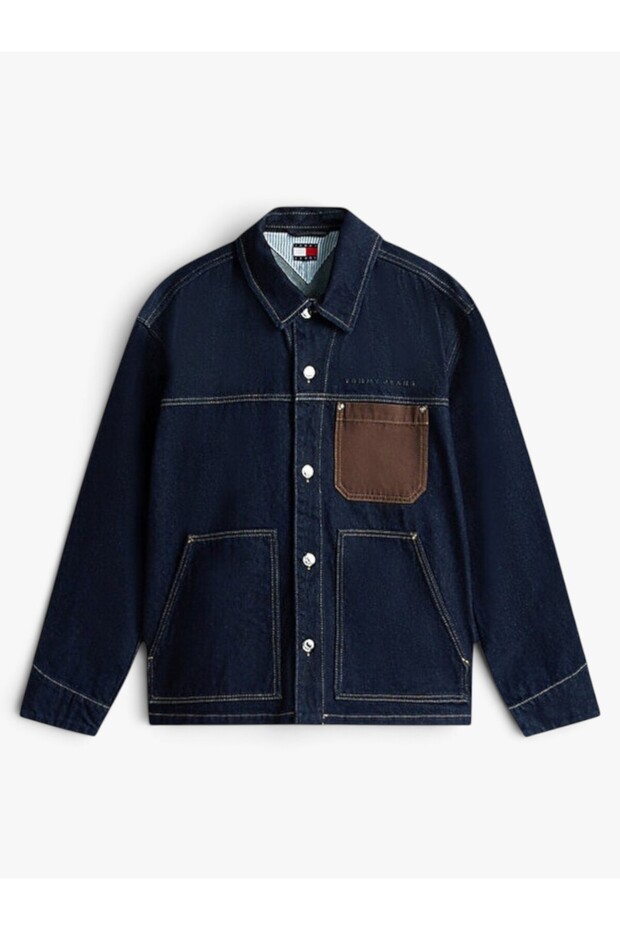Chore Jacket Ext Ei6050 Men's Blue Denim Jacket - Dm0Dm22419