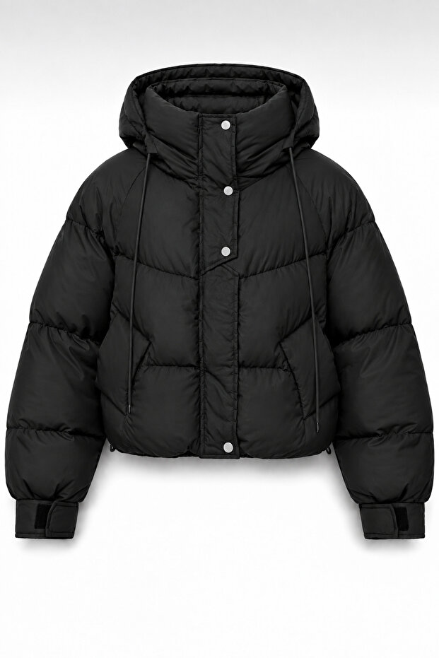 Women's Hooded Inflatable Coat Oversize Short Puffer Jacket | New Season