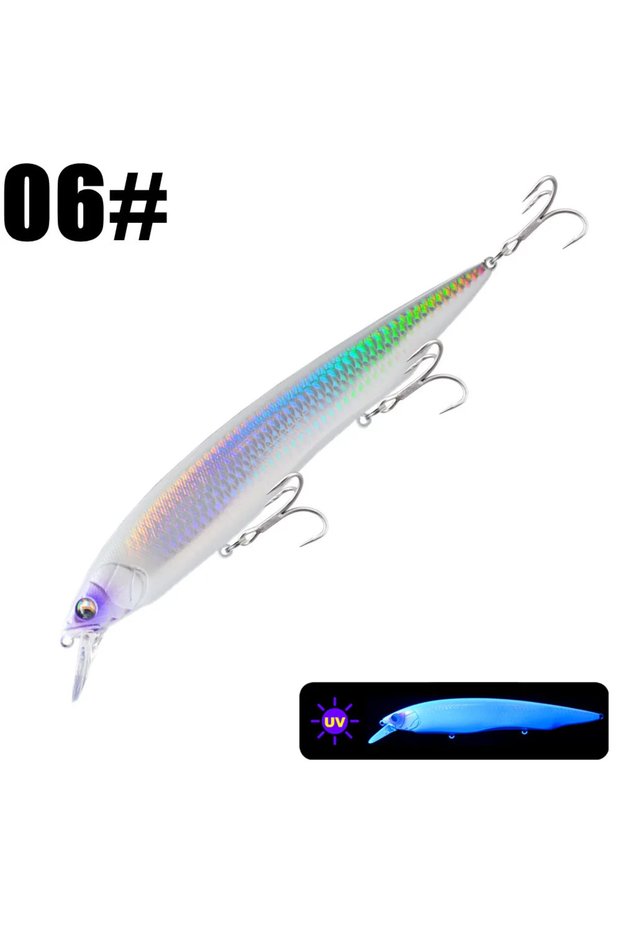 160mm 32g 06 GREENSPIDER 160mm 32g Jerk Minnow Fishing Lures Artificial Hard Floating Wobblers For