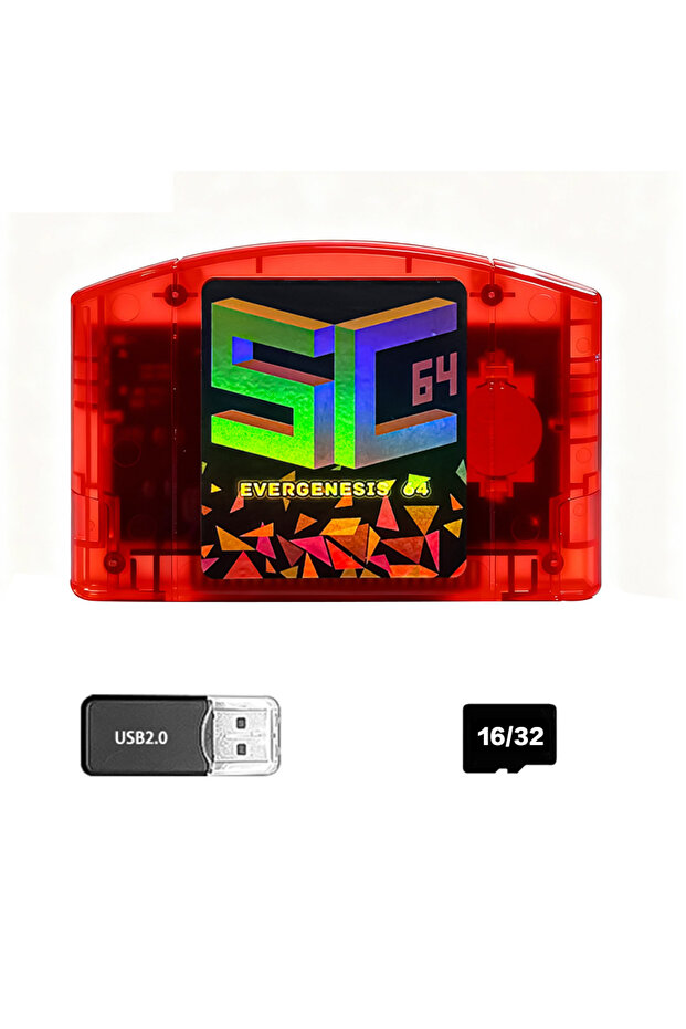 32G 5000 in 1 6TG 144C Red SC64 Open Source FlashCard N64 5000 in 1 Game Cartridge For Nintendo 64 V