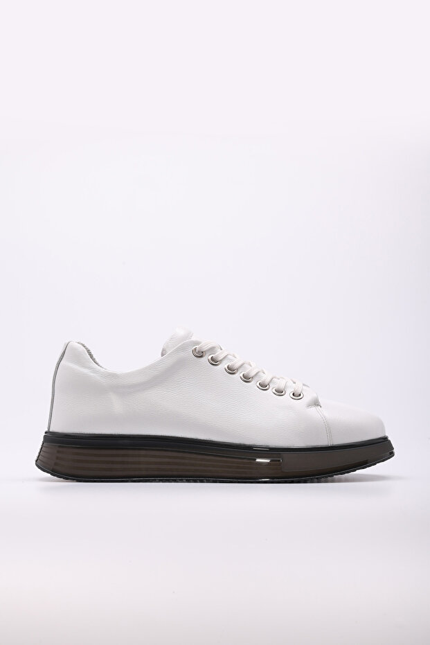 Genuine Leather White Men's Casual Shoes 154Ma24-1001