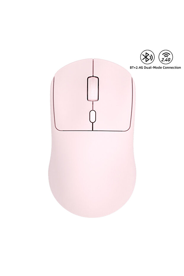 Pink Wireless 2.4G USB Bluetooth Lightweight 1600 DPI Mouse Ergonomics Mute Silent Gaming Mice for M