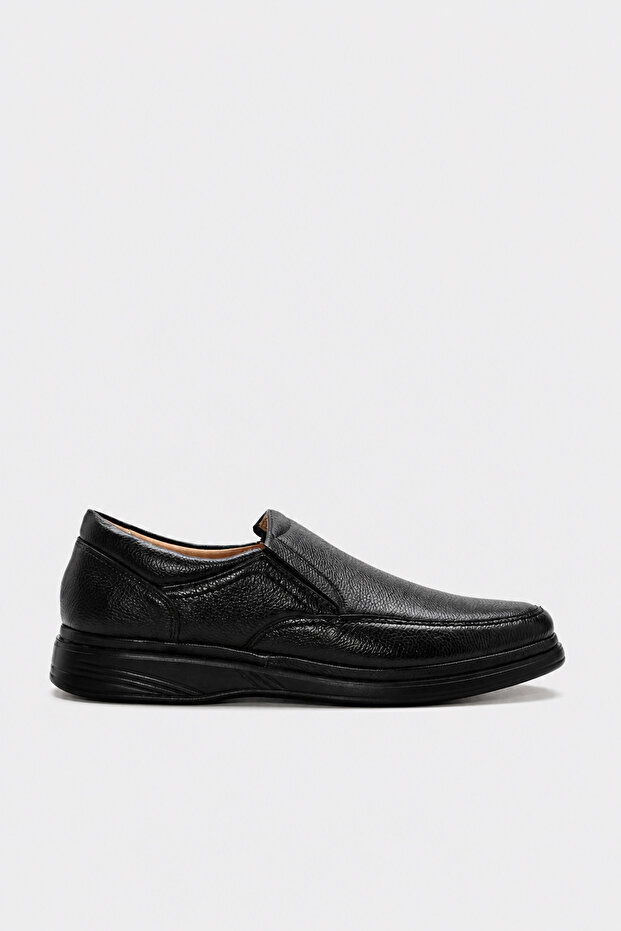 Genuine Leather Orthopedic Black Men's Casual Shoes 815MA1301
