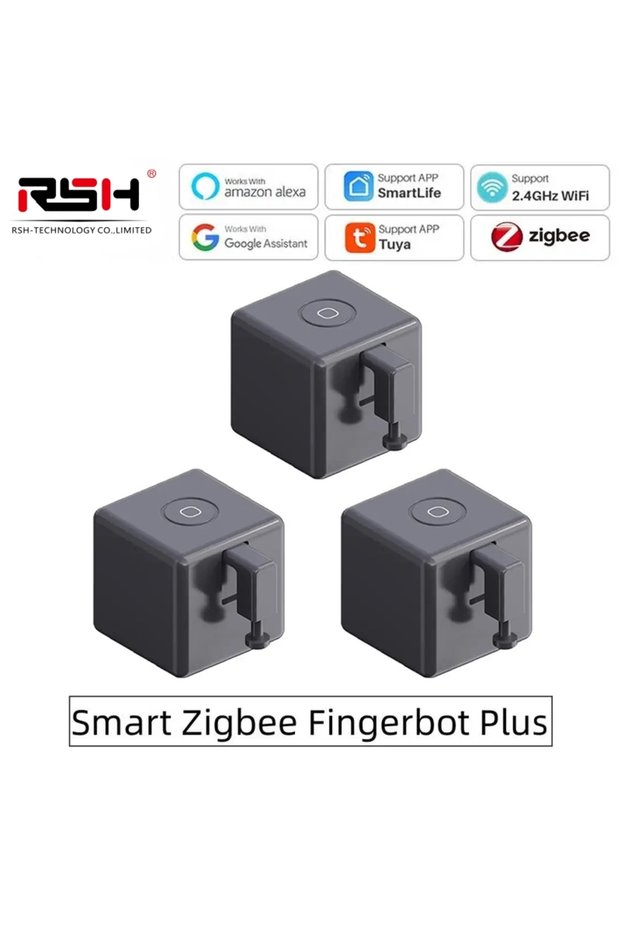 3pc Fingerbot black Tuya Zigbee Fingerbot Plus Smart Fingerbot Switch Button Pusher APP Timer Voice