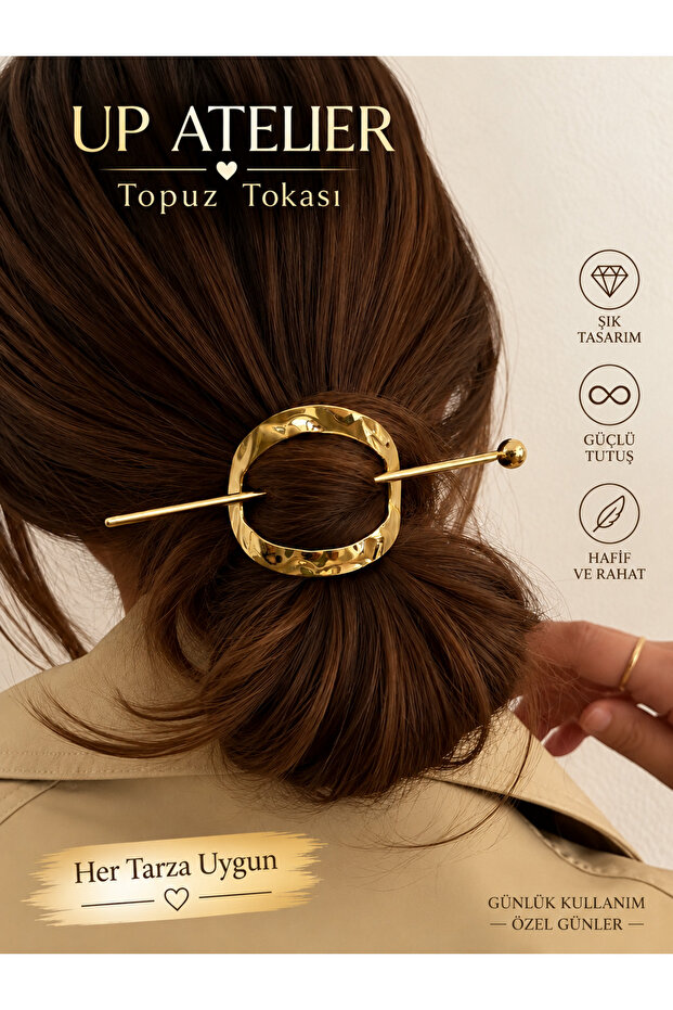 Gold Wavy Circle Model Buckle 11cm