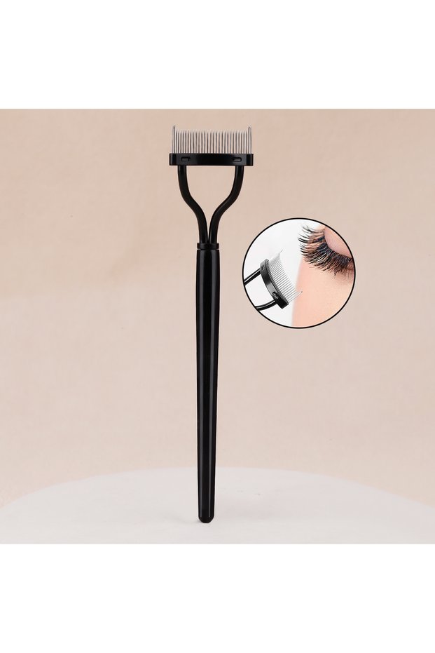 1 pcs black 1/3 pcsPortable Eyelash Brush Comb Eye Lash Stainless Steel Eyelash Combing Tools Eyela
