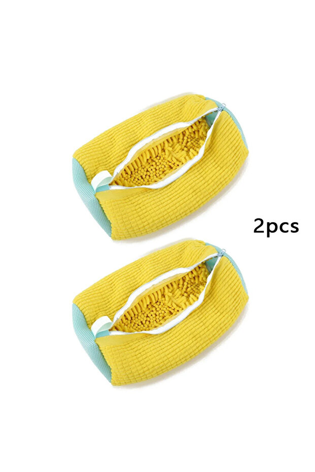 2pcs Wash Bag Padded Net Laundry Shoes Protector Fluffy Fibers Polyester Washing Shoes Machine Frien