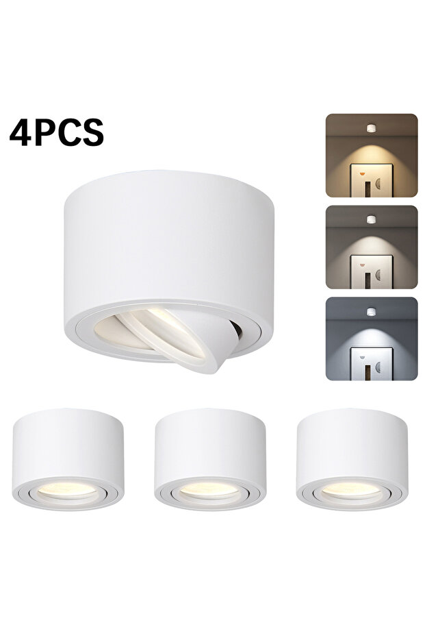7W 3 Colour Change 4PCS White LED Downlight 3 Colour Change Home-Appliance Decor Spotlight Indoor Ce