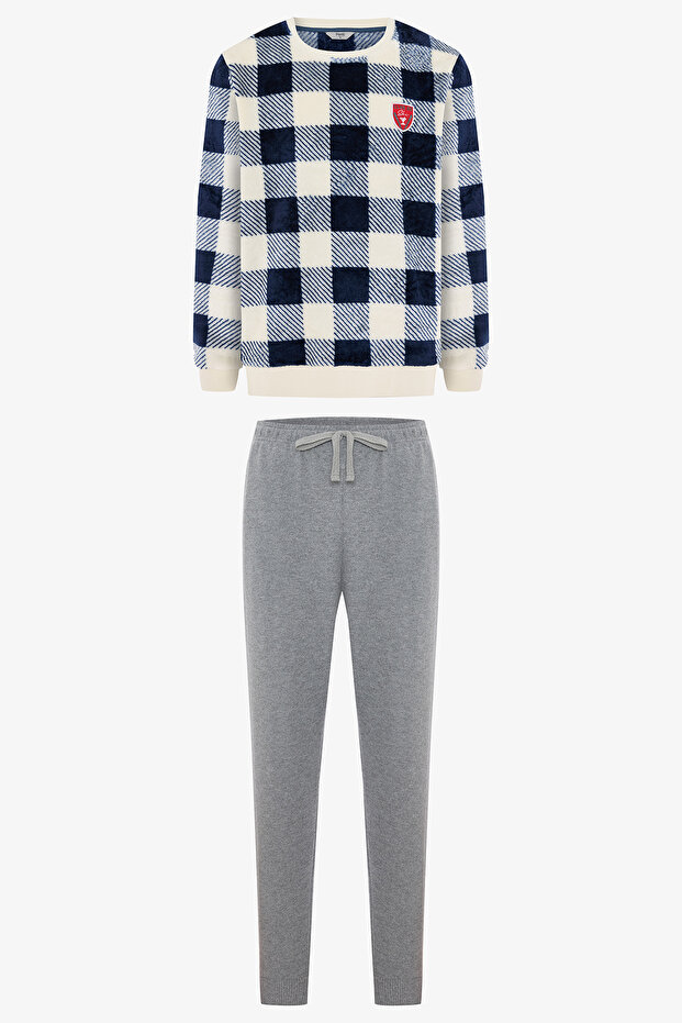 Plaid Men's Oversize Gingham Jogger Pajama Set