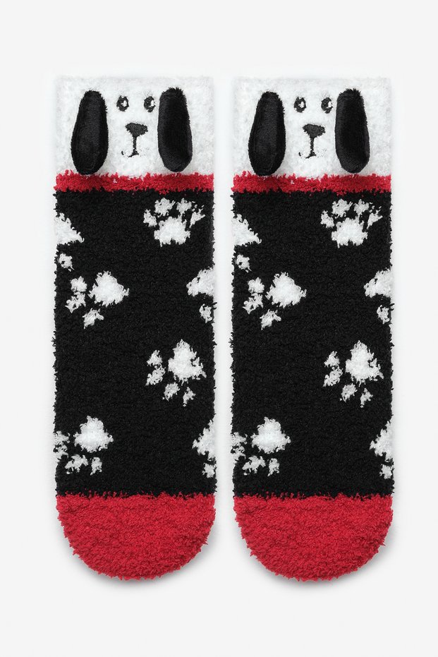 Boy's Dog Paw Off-White Socks