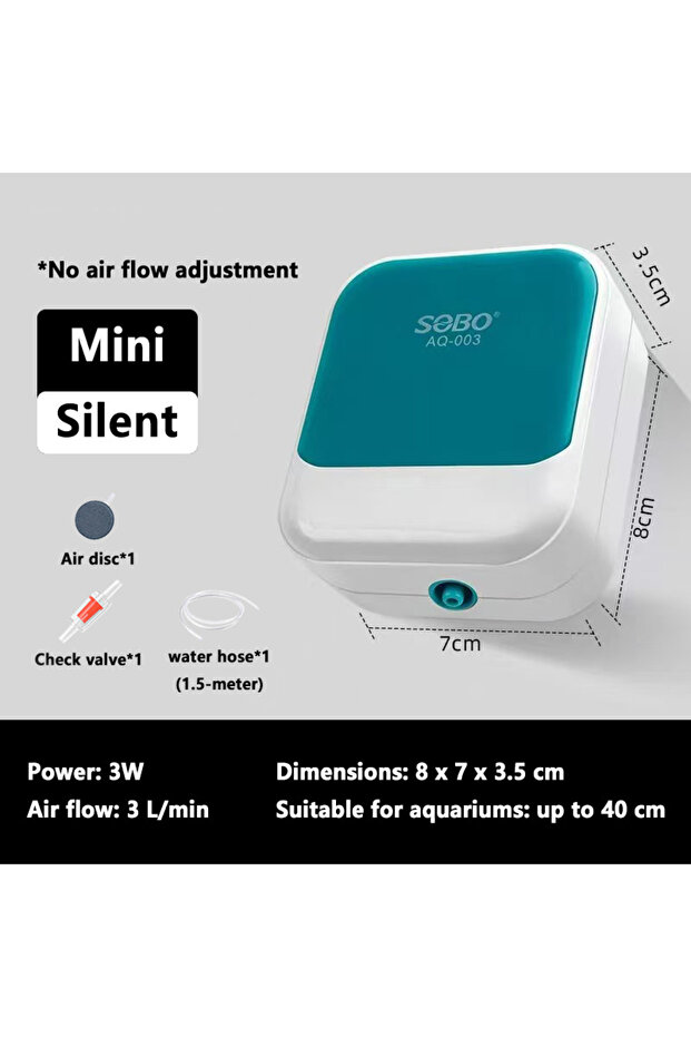 3w Air plate 1hole SOBO Aquarium Oxygen Air Pump Fish Tank Adjustable Air Volume High Power Oxygenat