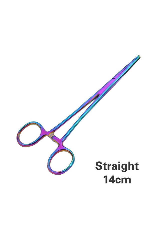 14cm Straight Premium Serrated Fishing Pliers - Stainless Steel Hook Remover & Multi-Purpose Pet Gro