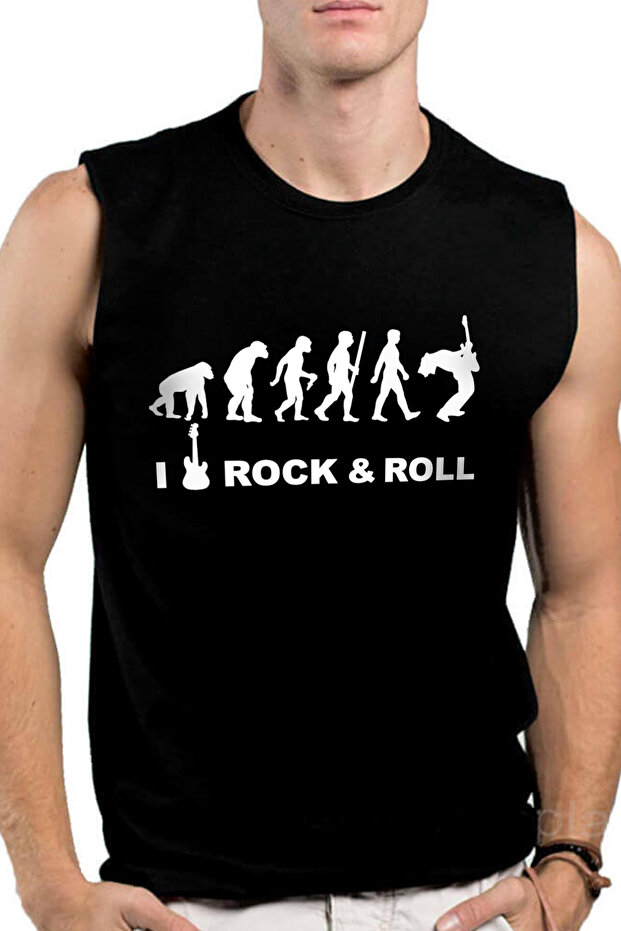 Rock Evolution Black Cutaway Sleeve | Sleeveless Men's T-shirt | Athlete 1M1SM108AS