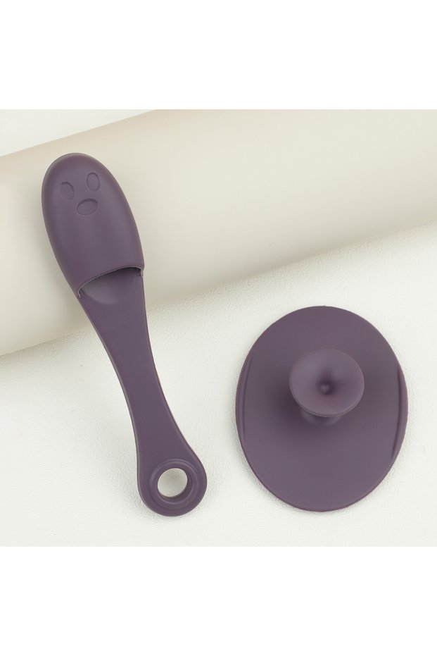 Deep purple 2pcs Set Facial Cleansing Brush Black Head Removal Brush Makeup Facial Skin Remover Suit