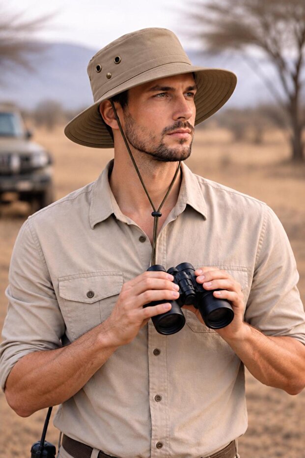 Unisex Foldable Safari Hat – Lightweight Outdoor Sun Hat with Uv Protection (Color Options Available)