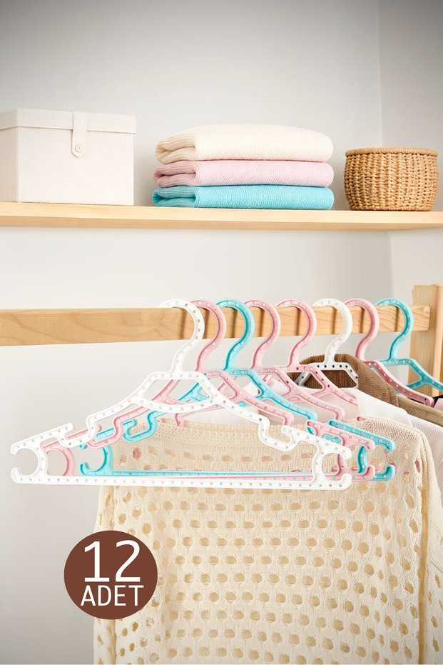 12 Pieces Mega Hanger Clothes Hanger - Mixed Color