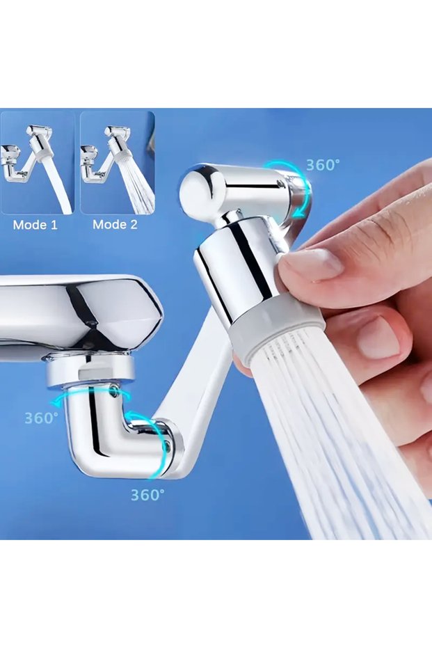 2 MODES 1440 °Swivel Robotic Arm Swivel Extension Universal Faucet Aerator Kitchen Sink Faucet Exten