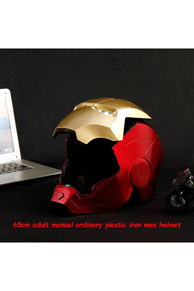65cm low match New 1:1 Iron Man Electric Helmet Multi Piece Manual Opening Helmet Model Luminous Adu