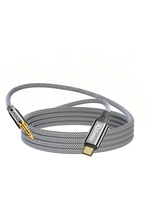 5m USB C Aux 3.5mm Male to Type C Audio Cable, for Headphone Car Stereo Cord Compatible with iPhone