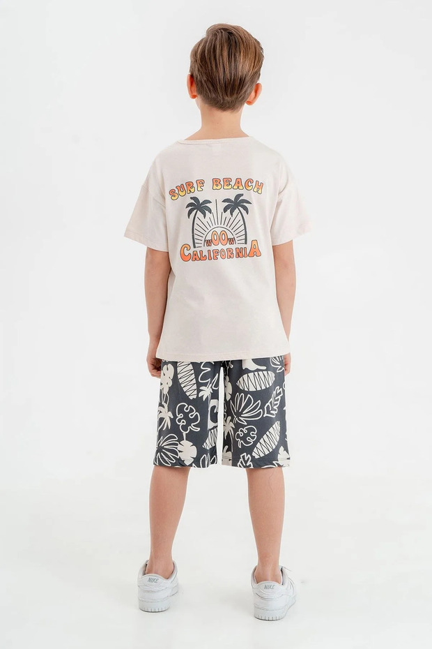 6-13 Years Old California Summer Boy's Suit-Beige