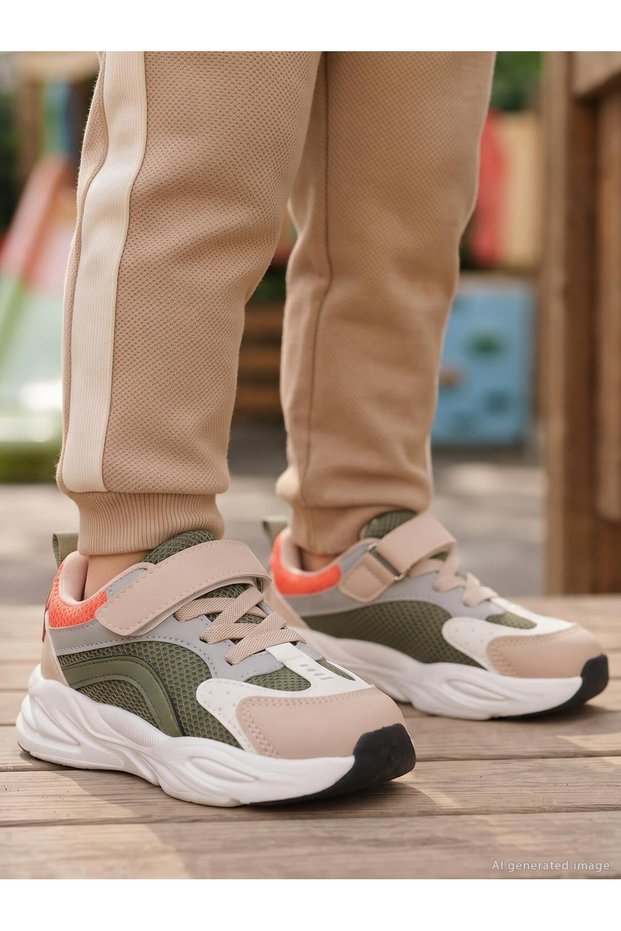 Toti Ptk Sports Shoes | School Nursery and Daily Use - Khaki