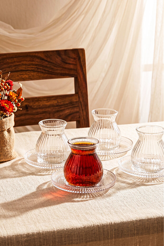 Emirgân 12 Piece Glass Tea Set for 6 People – 200 ml