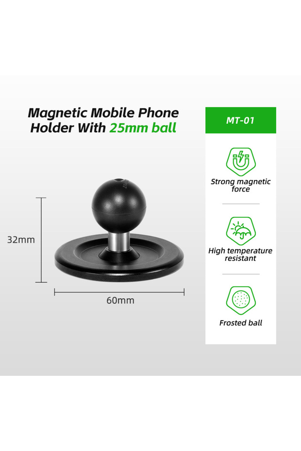 MT-01 FANAUE Car Magnetic Mobile Phone Holder Accessories One-Click Adsorption 25mm Ball Head Base C