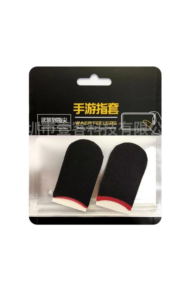 2 Pairs Red Finger Cover Game Controller For PUBG Sweat Proof Non-Scratch Sensitive Touch Screen Gam