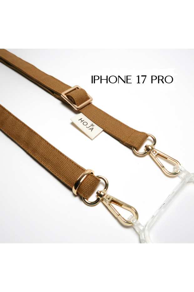 iPhone 17 Pro Canvas Phone Strap Orange Canvas Strap Phone Case