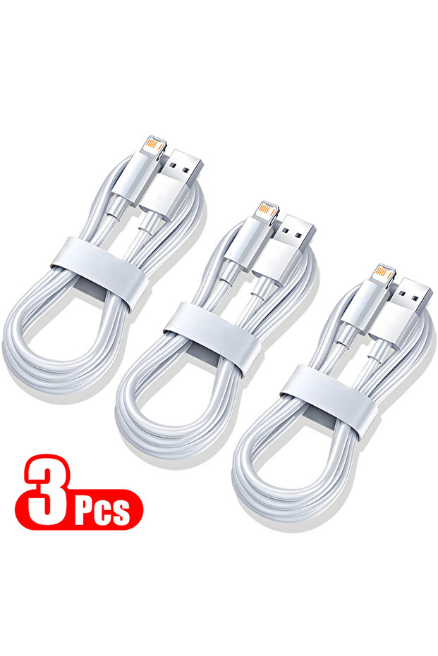 1m 3Pcs USB A To PD 1-3PCS 35W PD Fast Charging USB C Cable for iPhone 16 15 14 Plus 13 12 11 Pro Ma
