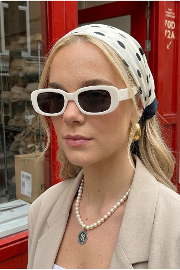Unisex Vintage Sunglasses Cream