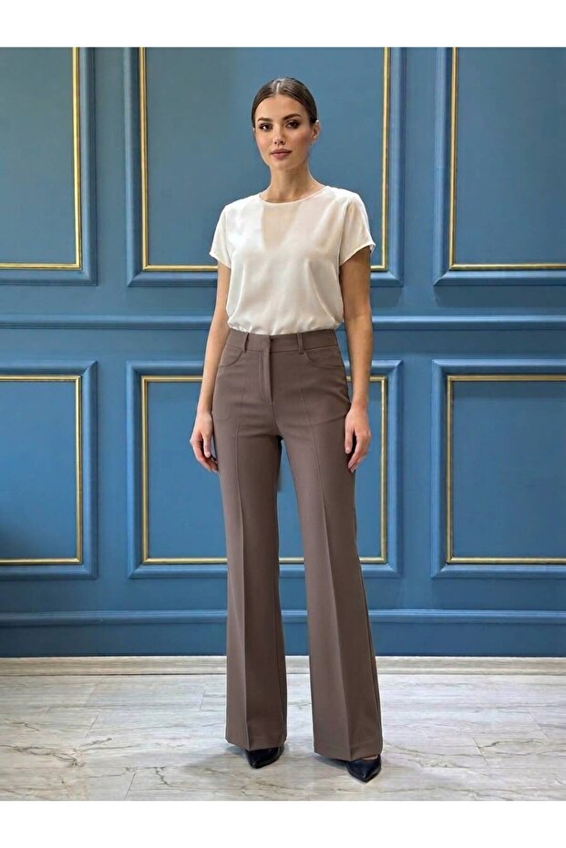 112 Five Pocket Spanish Cuff Trousers Mink