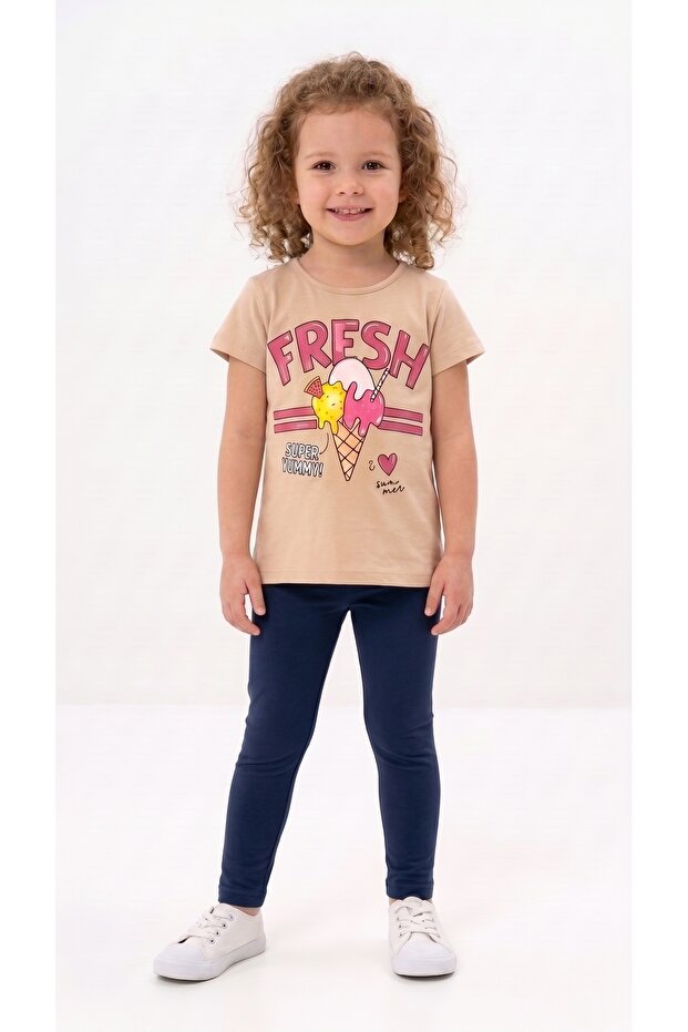 Girl/Boy 2-6 Years Old Short Sleeve Capri Set 2-Piece Cotton Summer Bottom Top Set