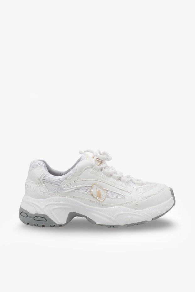Libby Women's Wedge Sneaker Sports Shoes - White