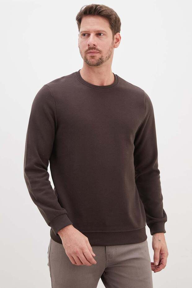 Ribbed Crew Neck Thessaloniki Knit Sweatshirt