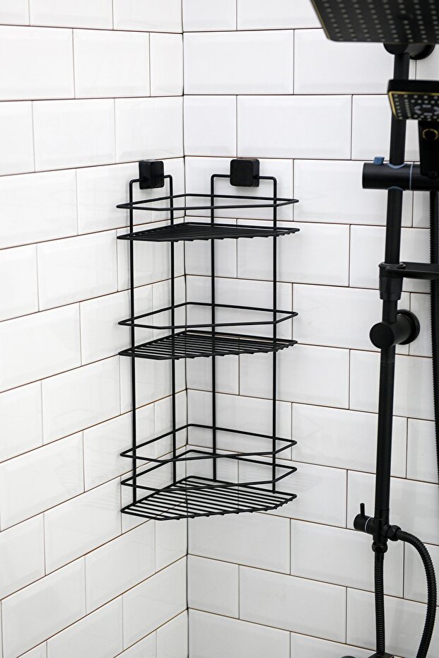 Lifetime Stainless Adhesive Bathroom Shelf, Bathroom Organizer, Bathroom Organizer, Shampoo Shelf
