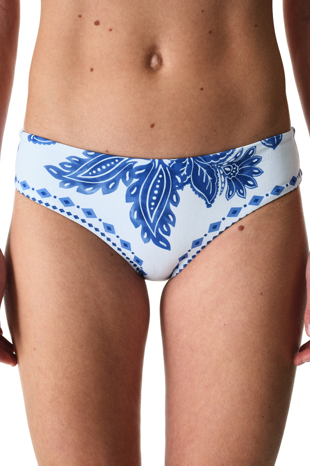 Giana Floral Mid-Waist Bikini Bottom