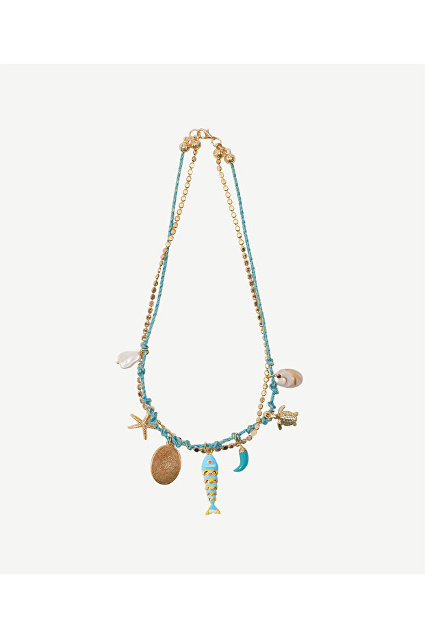 Fish Tail Charm Detailed Necklace