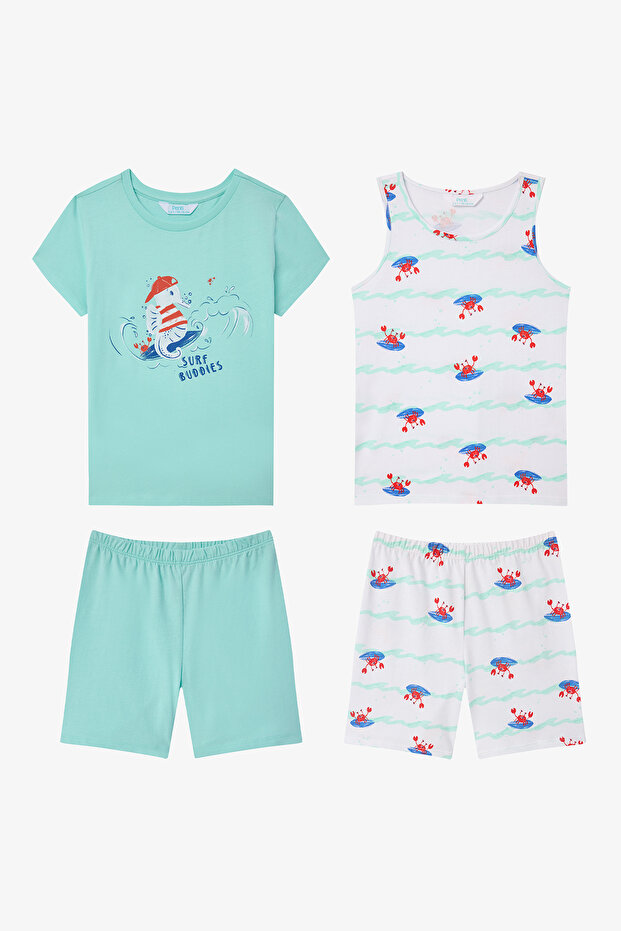 Boys' Surf Buddies Cotton 2-Piece Pajama Set