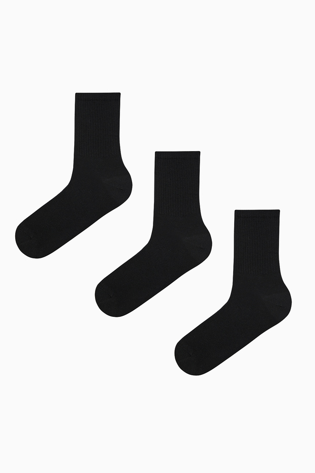 Men's Tennis Black 3-Piece Sock Socks