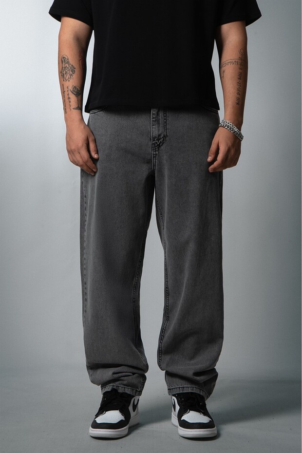 Gray Urban Men's Baggy Jean Pants Uk1082Grk