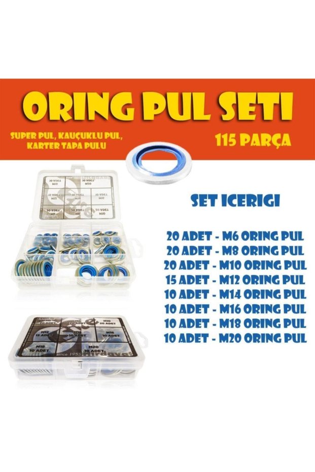 115 Parça Oringli Pul Seti
