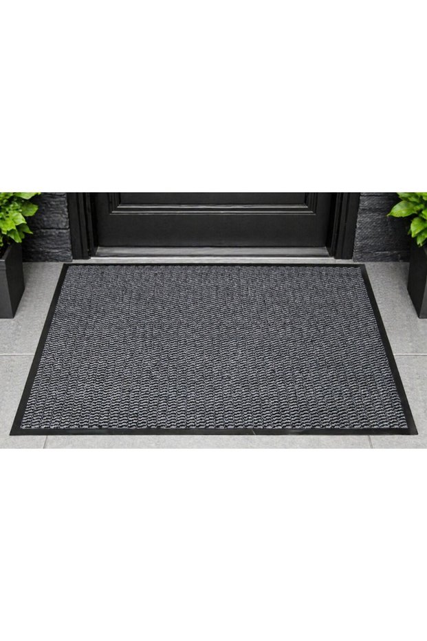 Home Moisture and Dust Absorber Gray Outdoor Door Mat 80X120 cm