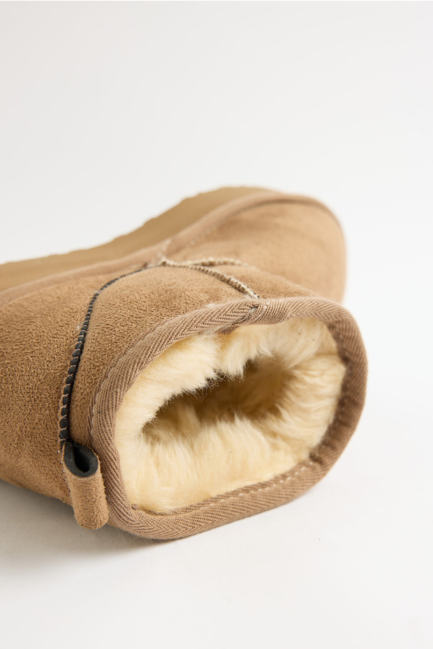 Boots 2519 - Mink Suede Women's Boots with Fur Inside and Thick Soles