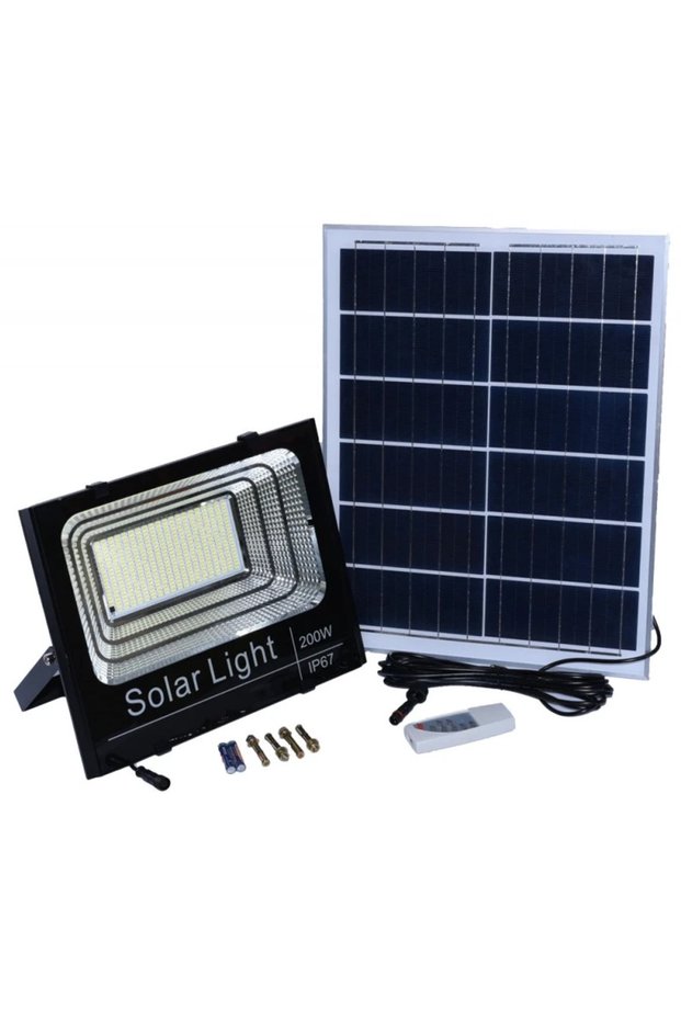 Proiector 200W cu Panou Solar si Telecomanda