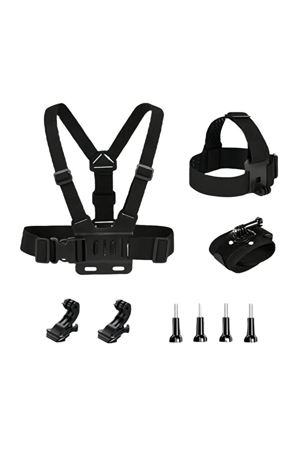 set 1 Accessories Set for GoPro Hero 13 12 11 10 9 Black, Chest Mount Harness/Head Strap Mount/ 360°