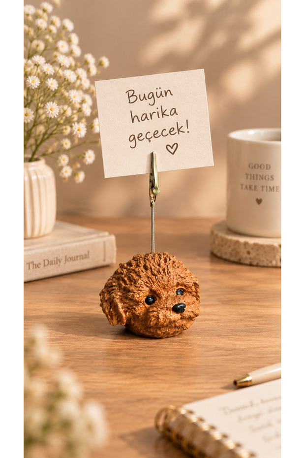 Cute Cinnamon Dog Photo Note Holder Note Holder Animal Lover Veterinary Gift